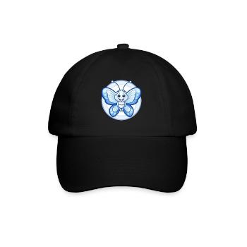 papillon bleu kawaii dessin animé personnage clipart - Casquette classique - noir/noir - Devant