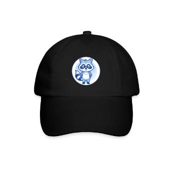 raton laveur bleu kawaii dessin animé personnage clipart animal de compagnie - Casquette classique - noir/noir - Devant