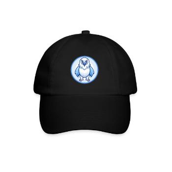 Falcon Blue Kawaii Cartoon Character Clipart Pet - Baseball Cap - black/black - Front