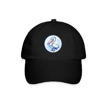 Pélican Bleu Kawaii Dessin Animé Personnage Clipart Animal de compagnie - Casquette classique - noir/noir - Devant