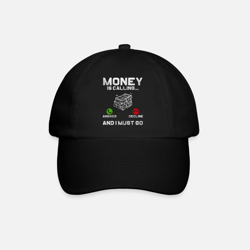 Geld Leben Gold - Baseballkappe - Schwarz/Schwarz