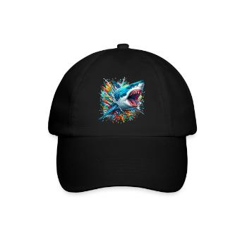 Shark - Baseball Cap - black/black - Front