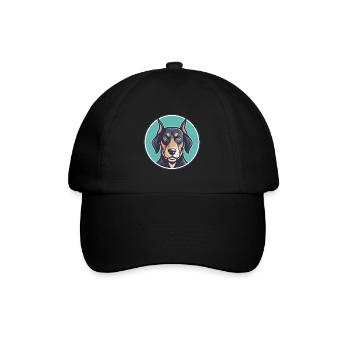 Bulgarian Scenthound Dog Breed Cartoon Kawaii Pet - Baseball Cap - black/black - Front