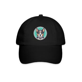 Drever chien race dessin animé Kawaii Clipart animal de compagnie - Casquette classique - noir/noir - Devant