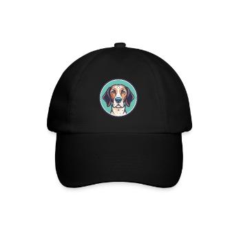 Old Spanish Pointer Dog Breed Funny Cartoon Kawaii - Baseball Cap - black/black - Front