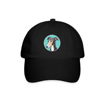 Lévrier polonais chien race dessin animé Kawaii Clipart - Casquette classique - noir/noir - Devant