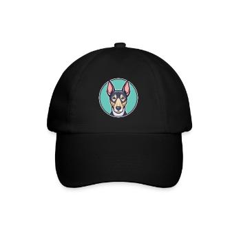 Uruguayan Cimarron Dog Breed Cartoon Kawaii - Baseball Cap - black/black - Front