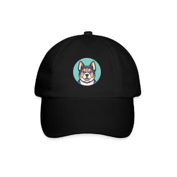 Thai Bangkaew Dog Breed Cartoon Kawaii Clipart Pet - Baseball Cap - black/black - Front