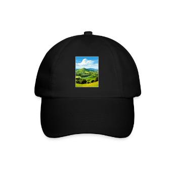 Malvern Hills Aonb Travel Poster Souvenir Paint WP - Baseball Cap - black/black - Front