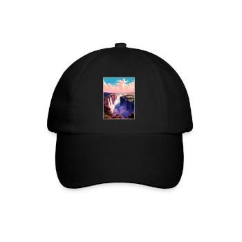 Tanzania Travel Poster Souvenir Postcard Painting - Baseball Cap - black/black - Front