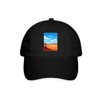 Merzouga Morocco Travel Poster Souvenir Paint WPA - Baseball Cap - black/black - Front