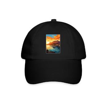 Cape Town Afrique du Sud Affiche de voyage Souvenir WPA - Casquette classique - noir/noir - Devant
