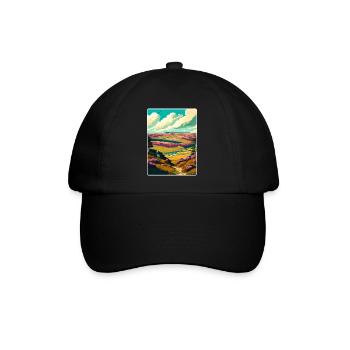 North York Moors National Park Travel Poster WPA - Baseball Cap - black/black - Front