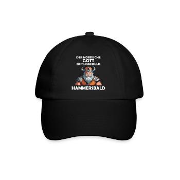 Wikinger Hammersbald Nordische Mythologie Ungeduld - Baseballkappe - Schwarz/Schwarz - Vorne