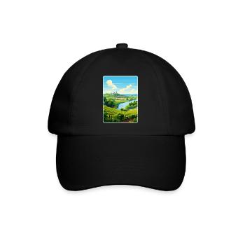 Loire Valley France Vintage Travel Poster Souvenir - Baseball Cap - black/black - Front