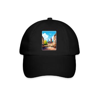 Heidelberg Allemagne Affiche de voyage Peinture Souvenir WP - Casquette classique - noir/noir - Devant