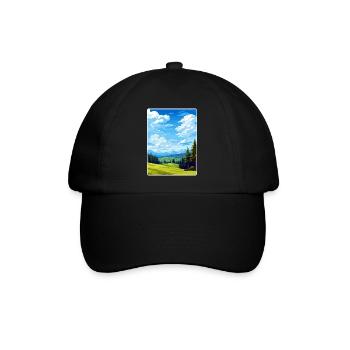 Black Forest Germany Travel Poster Souvenir WPA - Baseball Cap - black/black - Front