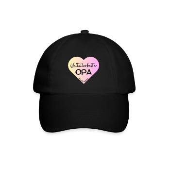 WeltallerbesterOpa- wir haben dich lieb! - Baseballkappe - Schwarz/Schwarz - Vorne