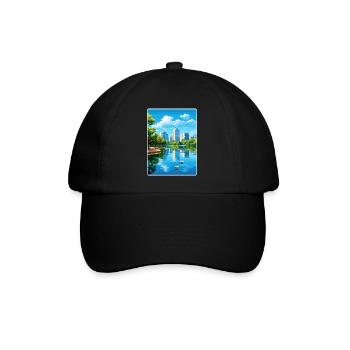 Orlando Beach Florida City Reiseposter Souvenir - Baseballkappe - Schwarz/Schwarz - Vorne