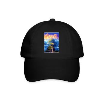 Grand de la Chine Voyage Affiche Souvenir Peinture WPA - Casquette classique - noir/noir - Devant