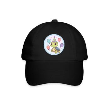 Turtle Birthday Baby - Baseball Cap - black/black - Front