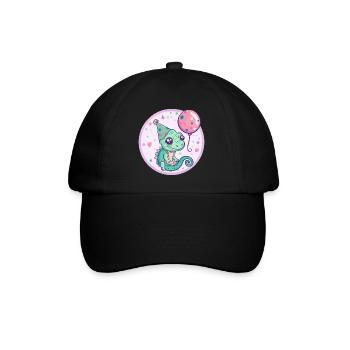 Chameleon Birthday Baby - Baseball Cap - black/black - Front