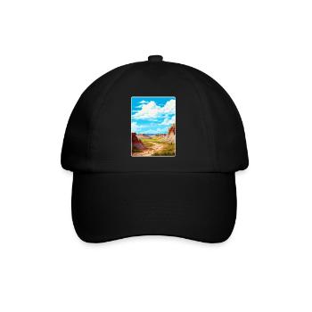 Badlands Nationalpark Reise Poster Souvenir WPA - Baseballkappe - Schwarz/Schwarz - Vorne