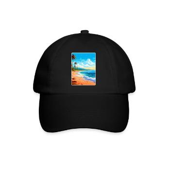 Barbade Caraïbes Voyage Affiche Souvenir Peinture WP - Casquette classique - noir/noir - Devant