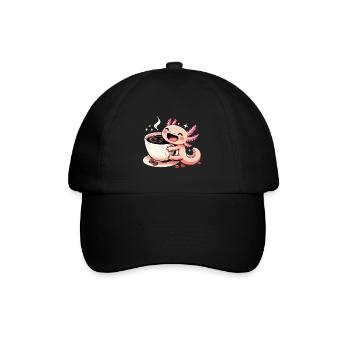 Axolotl Coffee Mug Gift - Baseball Cap - black/black - Front