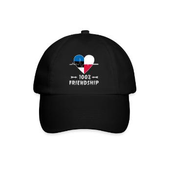 Estonia and Poland 100% friendship - Baseball Cap - black/black - Front