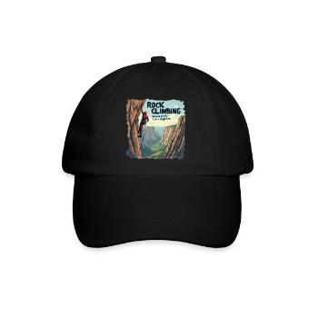 L’escalade - parce que la gravité n’est qu’une suggestion - Casquette classique - noir/noir - Devant