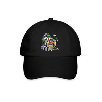 Wochenende Thron Lustiges Bier König Design - Baseballkappe - Schwarz/Schwarz - Vorne