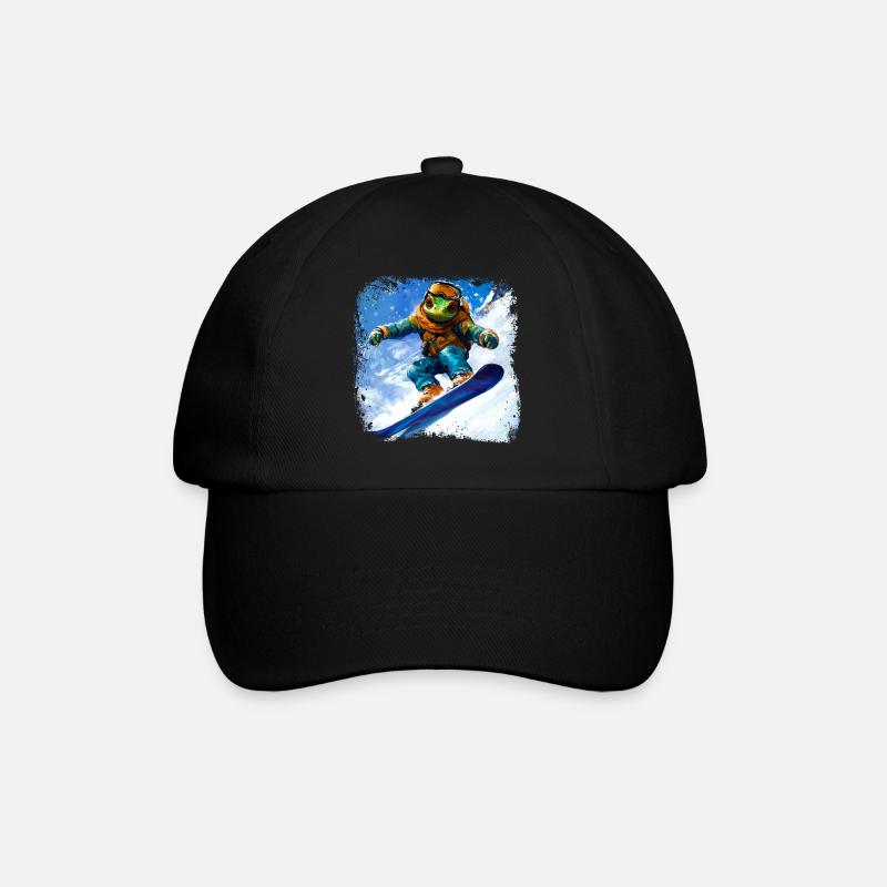 Snowboard Chameleon - Baseball Cap - black/black