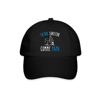 futur surfeur comme papa - Casquette classique - noir/noir - Devant