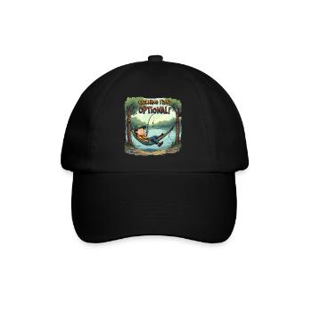 Attraper du poisson ? Optionnel! Chemise de pêche pêcheur - Casquette classique - noir/noir - Devant