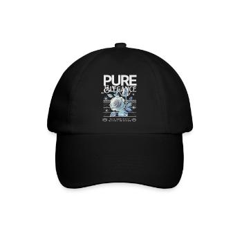 Pure & Elegance – Futuristische Rose - Baseballkappe - Schwarz/Schwarz - Vorne