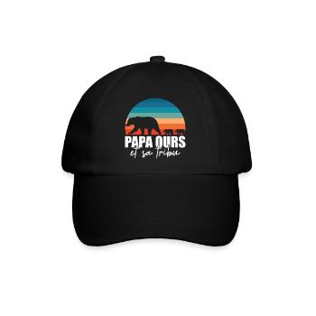 Papa Bear - Little Bears - Baseball Cap - black/black - Front
