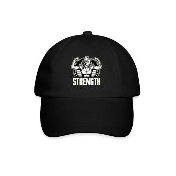 Force femme forte tension muscles cadeau - Casquette classique - noir/noir - Devant