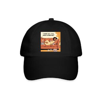I´m not lazy i am in energy saving mode - Baseballkappe - Schwarz/Schwarz - Vorne