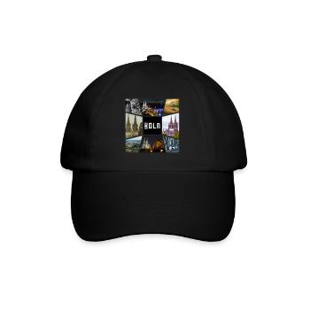 Cologne Skyline City Germany Collage Graffiti - Baseball Cap - black/black - Front