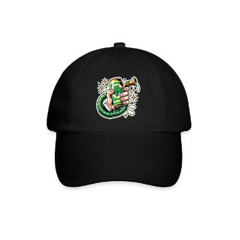 Conception amusante de canette de bière de la Saint-Patrick - Casquette classique - noir/noir - Devant