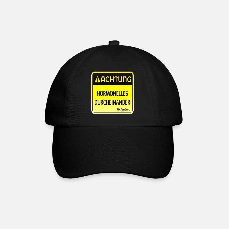 WECHSELJAHRE MENOPAUSE - ACHTUNG HORMONE - Baseballkappe - Schwarz/Schwarz