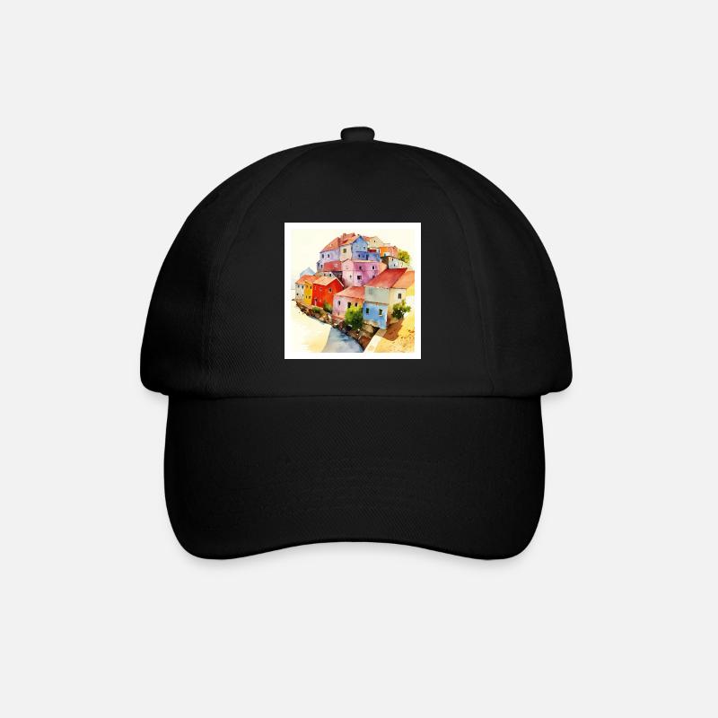 Illusion d’optique - Art abstrait - Casquette classique - noir/noir