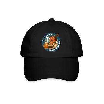 SCHEISS DA NIX DANN FEID DA NIX! - Baseballkappe - Schwarz/Schwarz - Vorne