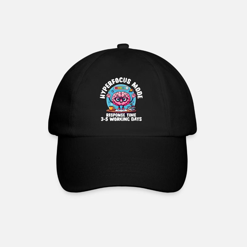 Hyperfocus Loading – Funny Neurodivergent T-Shirt - Baseball Cap - black/black