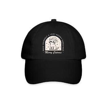 Amoureux des chats, drôle, joyeux vœux de Noël, jeu de mots - Casquette classique - noir/noir - Devant