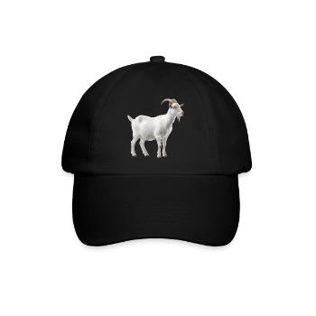 White Mountain Goat Portrait - Baseball Cap - black/black - Front