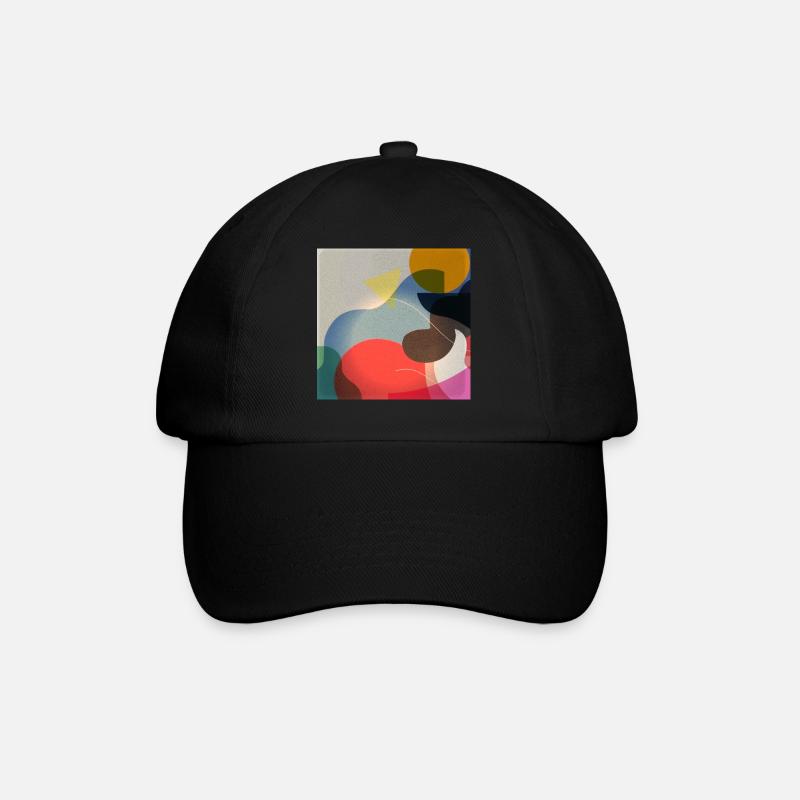 Composition de formes de couleurs abstraites - Casquette classique - noir/noir