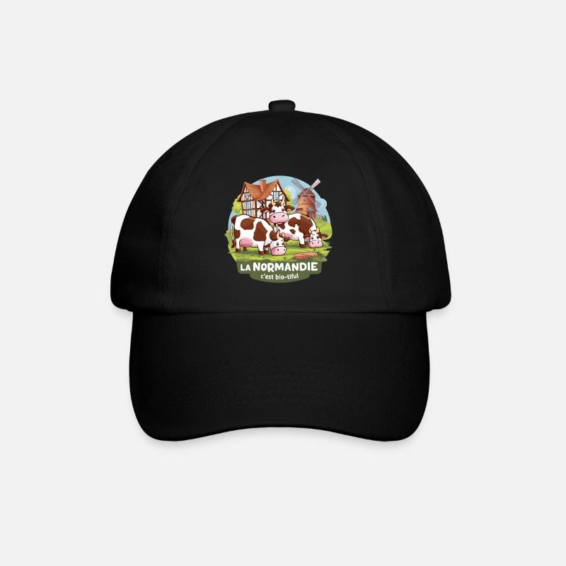 La Normandie C’est Bio-tiful Manche et Cotentin - Casquette classique - noir/noir