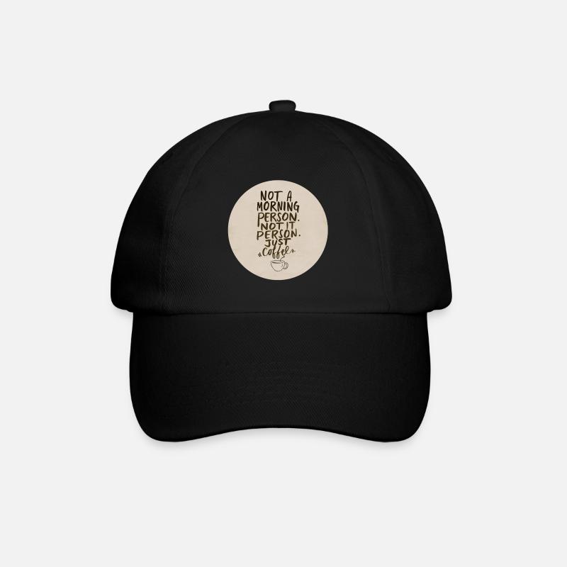 Pas du matin, juste café - Casquette classique - noir/noir